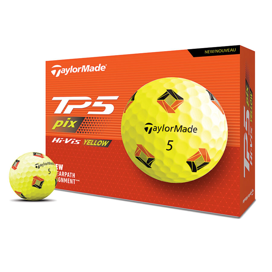 TaylorMade TP5 Golf Balls - Yellow | 2024