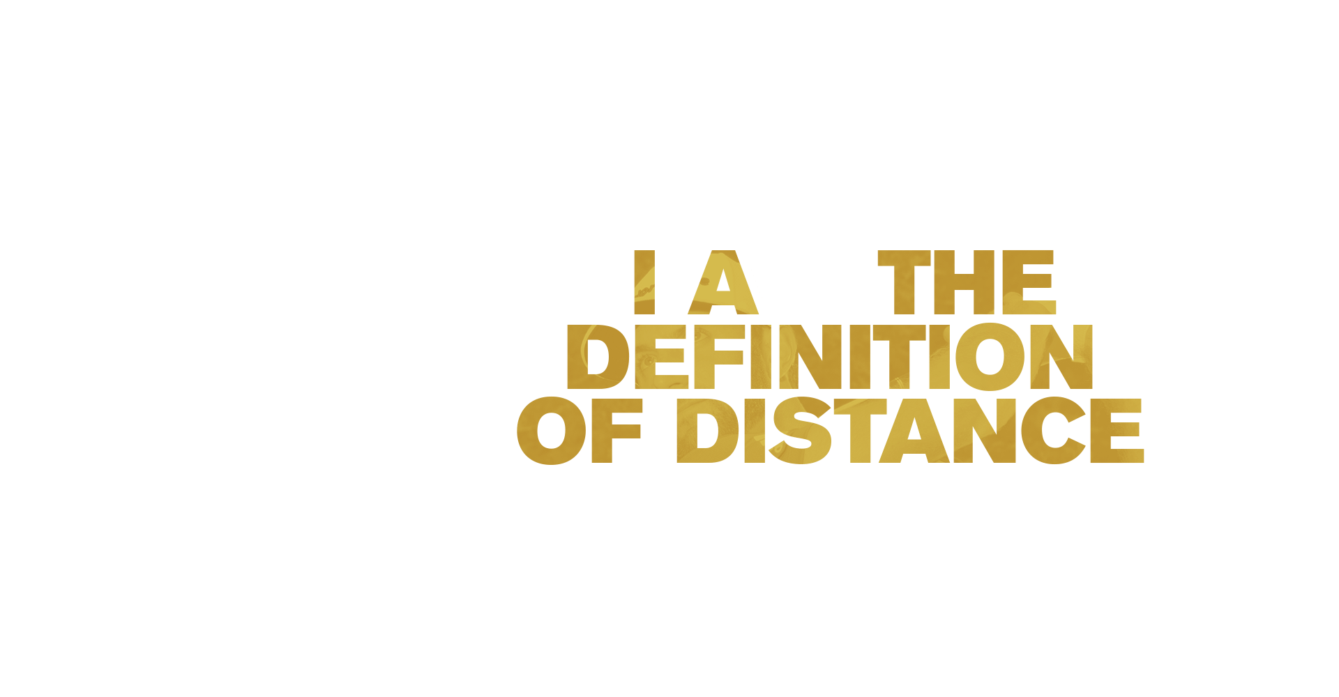 I am the definition of distance